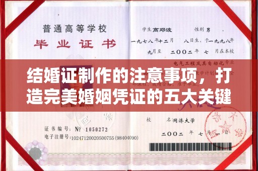 岗巴结婚证制作的注意事项，打造完美婚姻凭证的五大关键点