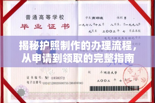 岗巴揭秘护照制作的办理流程，从申请到领取的完整指南