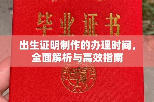 岗巴出生证明制作的办理时间，全面解析与高效指南