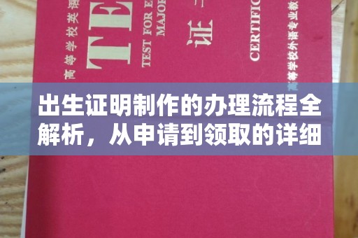 岗巴出生证明制作的办理流程全解析，从申请到领取的详细指南